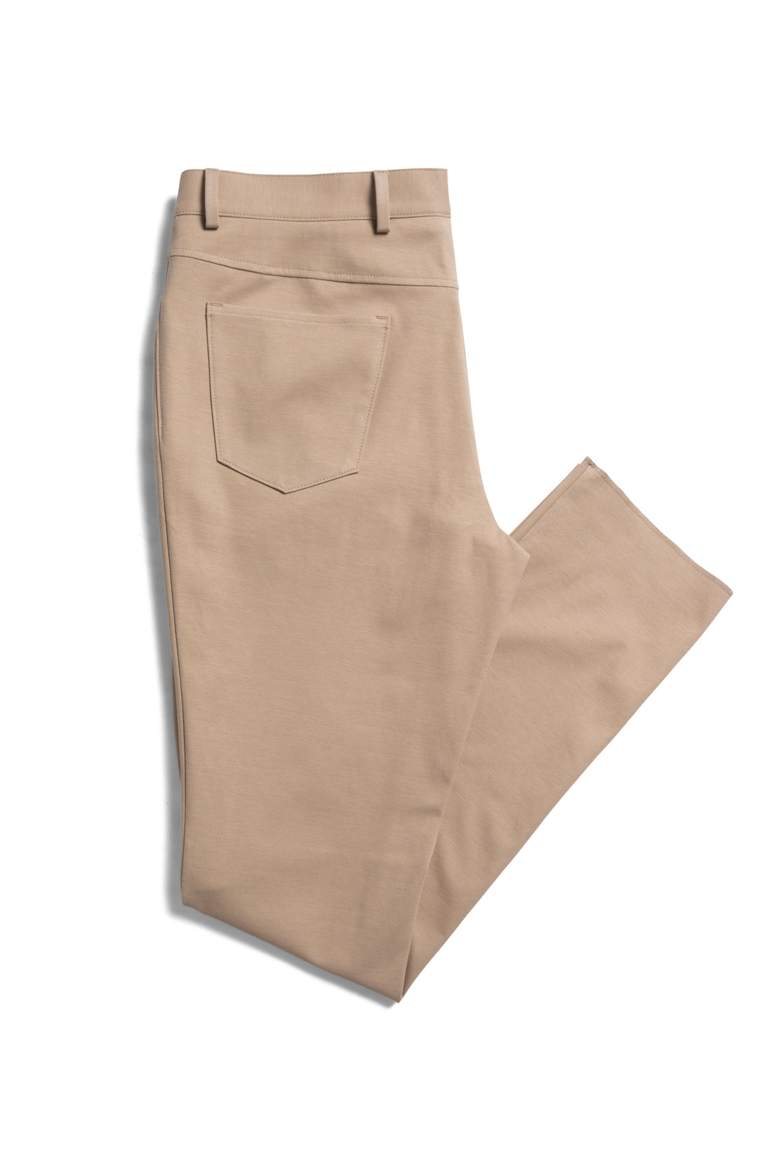Tan Cotton Elastane PC-Dyed Jersey Pants