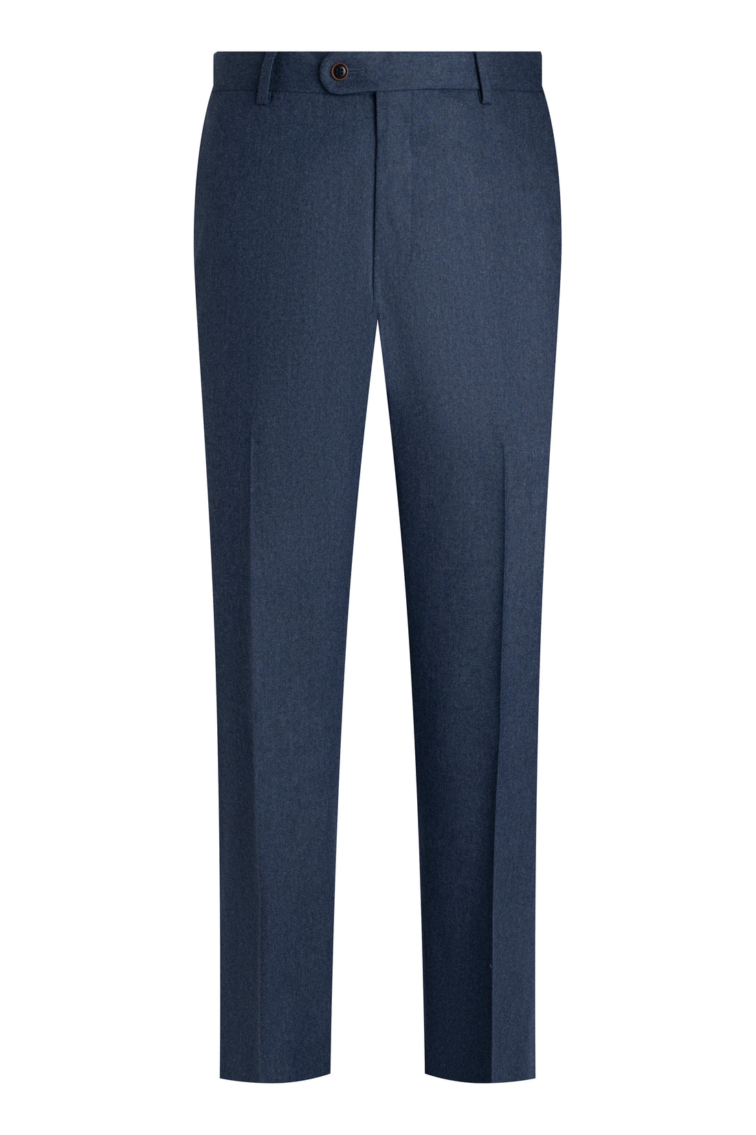 Blue Wool Cashmere Flannel Trousers