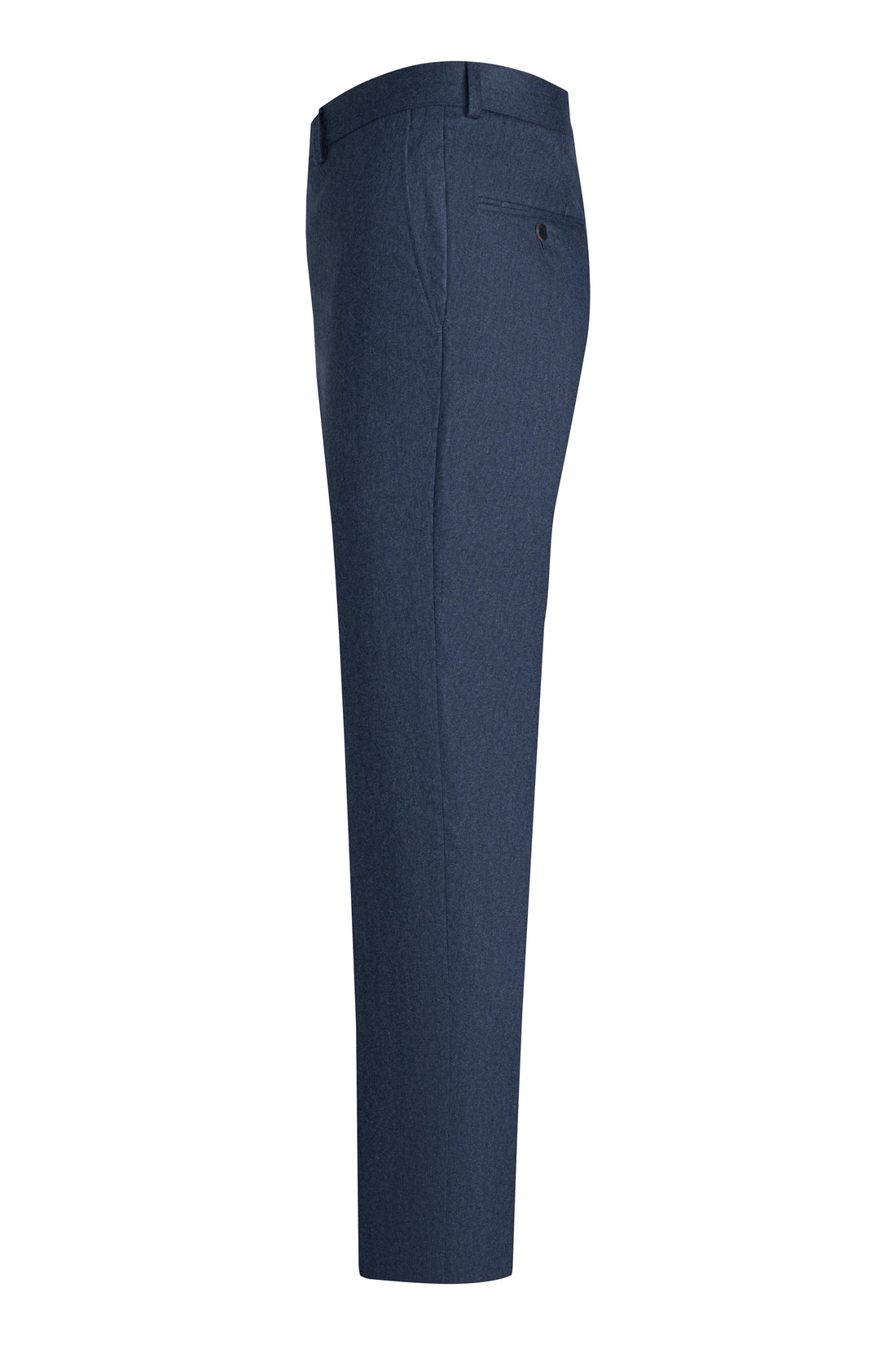 Navy Wool Cashmere Flannel Trousers