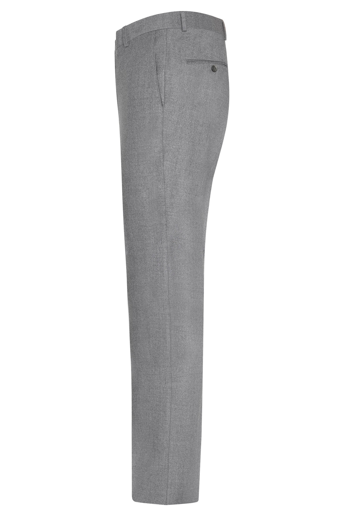 Pantalon gris clair sans plis en flanelle de laine froide
