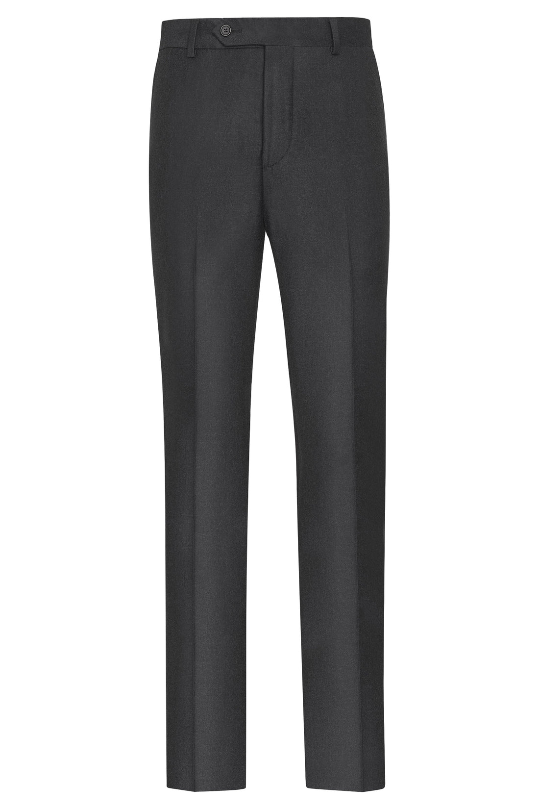 Dark Grey Ice Flannel Flat Front Trousers