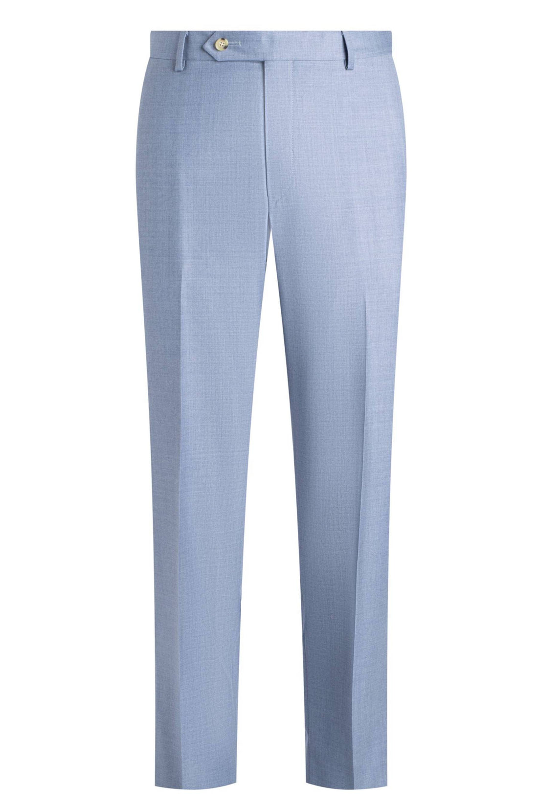 Samuelsohn Light Blue Flat Front Trousers Front