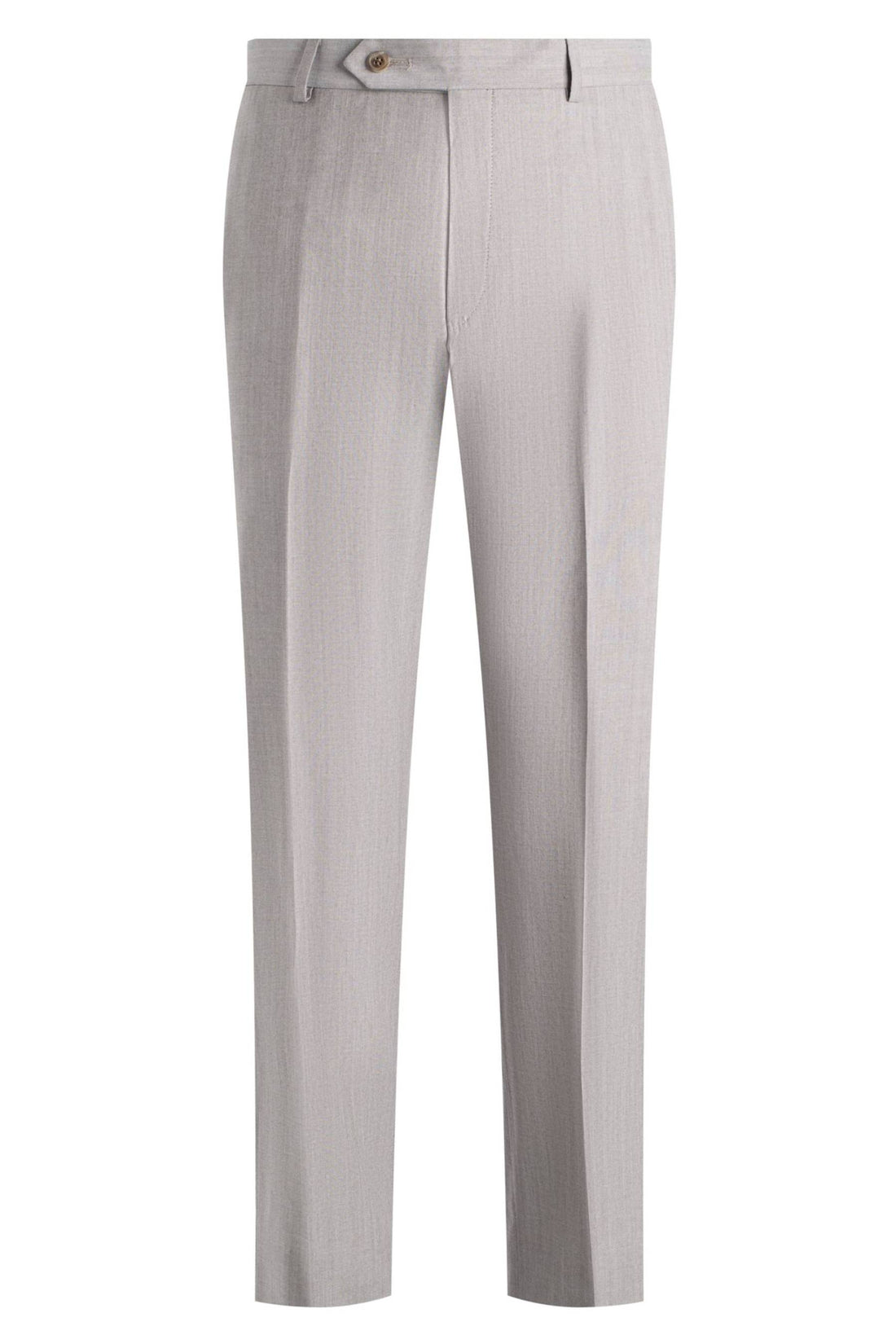 Samuelsohn Light Taupe Stretch Pindot Trousers front