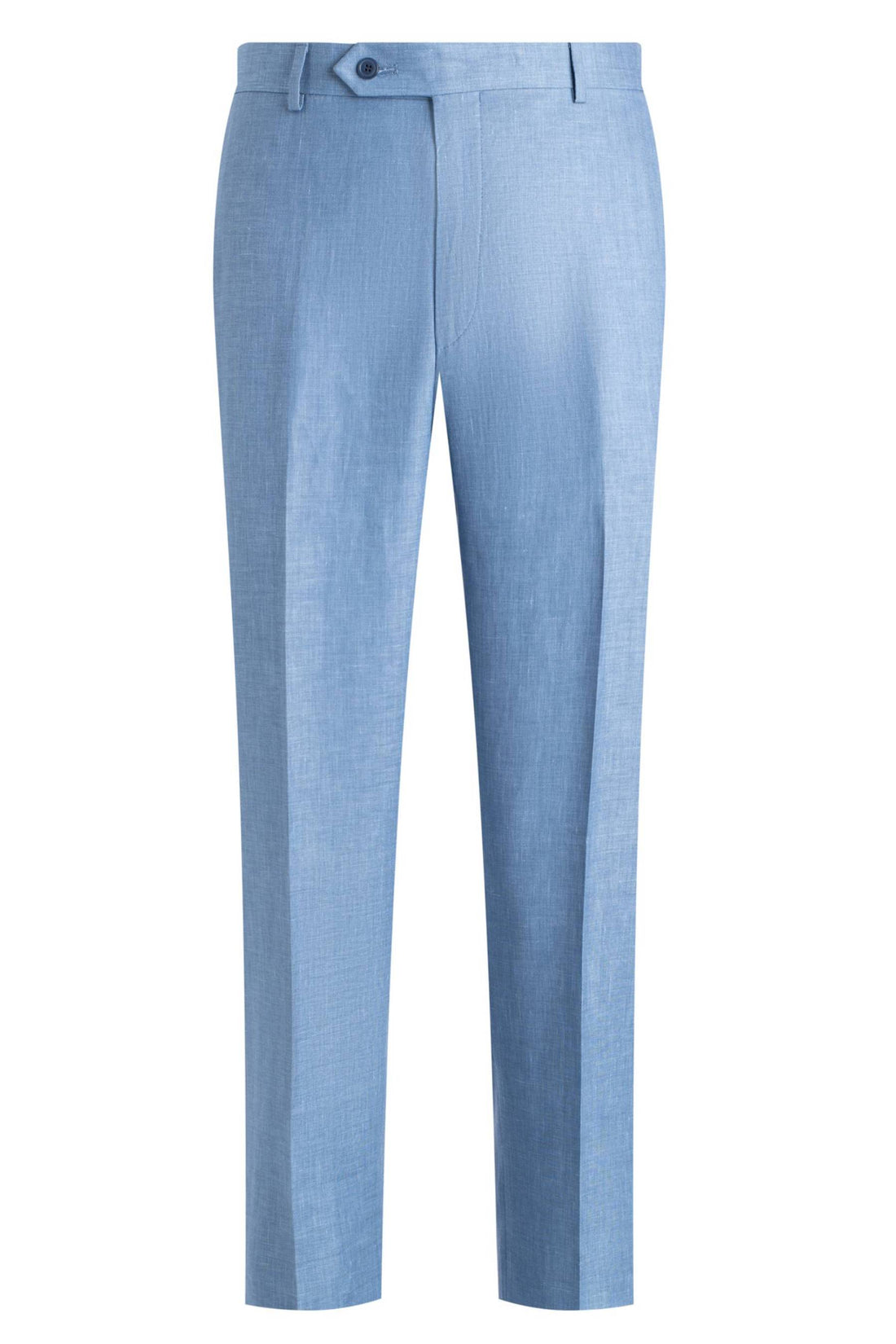Samuelson Blue Linen Blend Sharkskin Trousers front