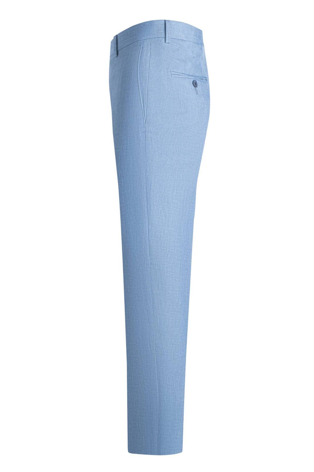 Samuelson Blue Linen Blend Sharkskin Trousers side