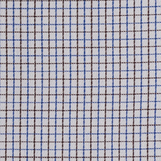 Samuelsohn Brown Tone Check Contemporary Fit Easy Care Shirt close up fabric swatch