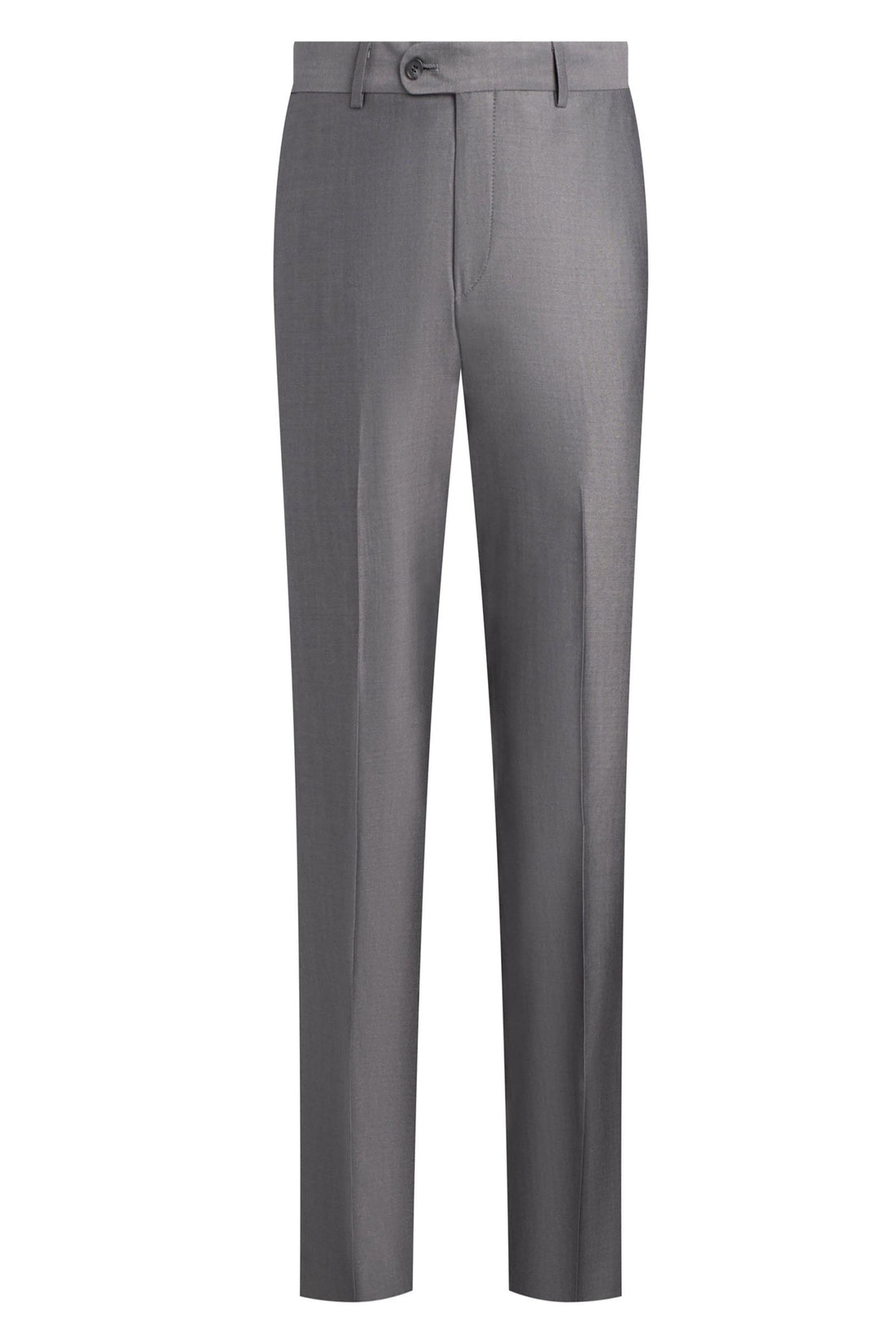 Grey Neat Flat Front Trousers