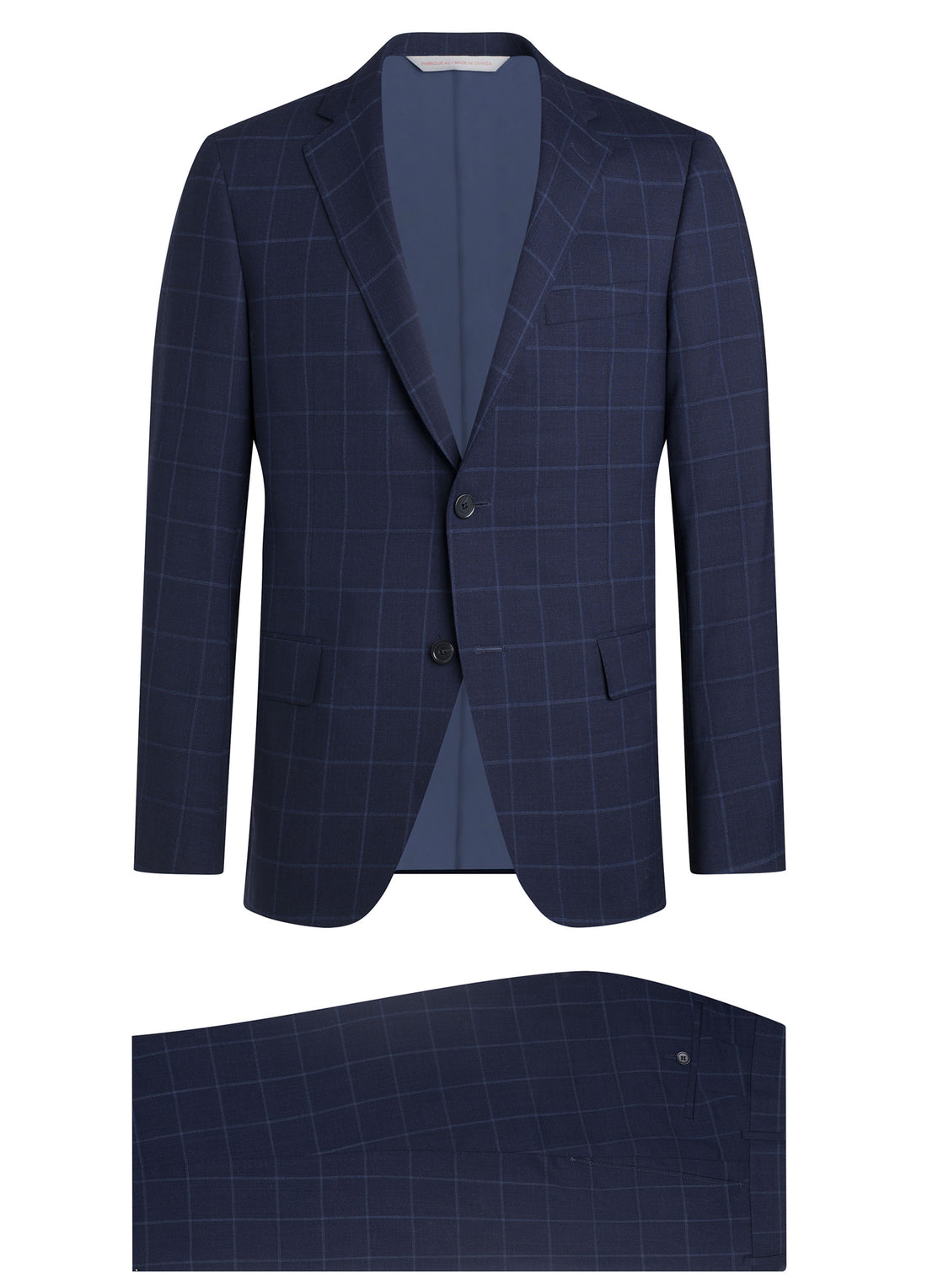 Blue Windowpane Suit