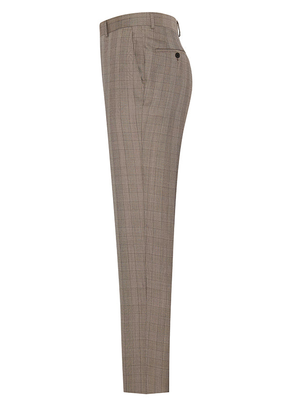 Taupe Check Ice Wool Suit