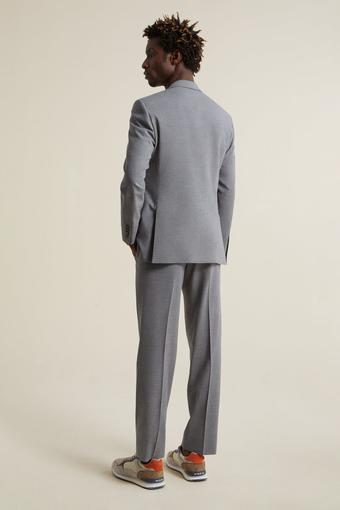 Grey Summertime Wool Silk Linen Suit