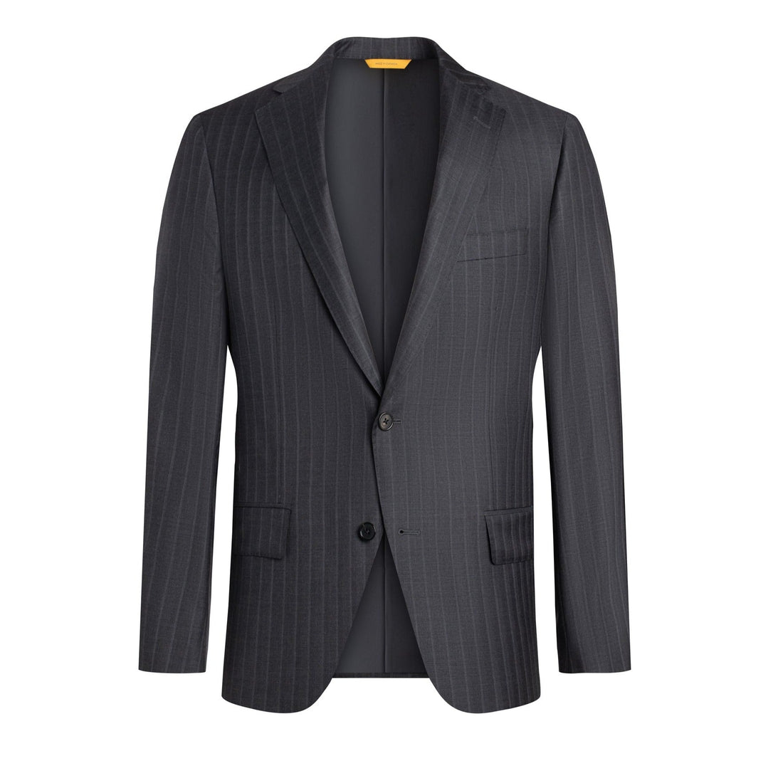 Thin Stripes-Charcoal Grey, Wool Rich 3 Pc Suits – Lawrencepur