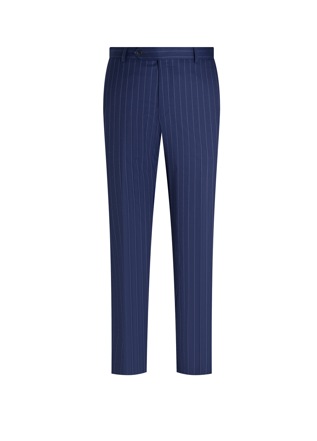 Blue Pinstripe Wool Silk Blend Suit