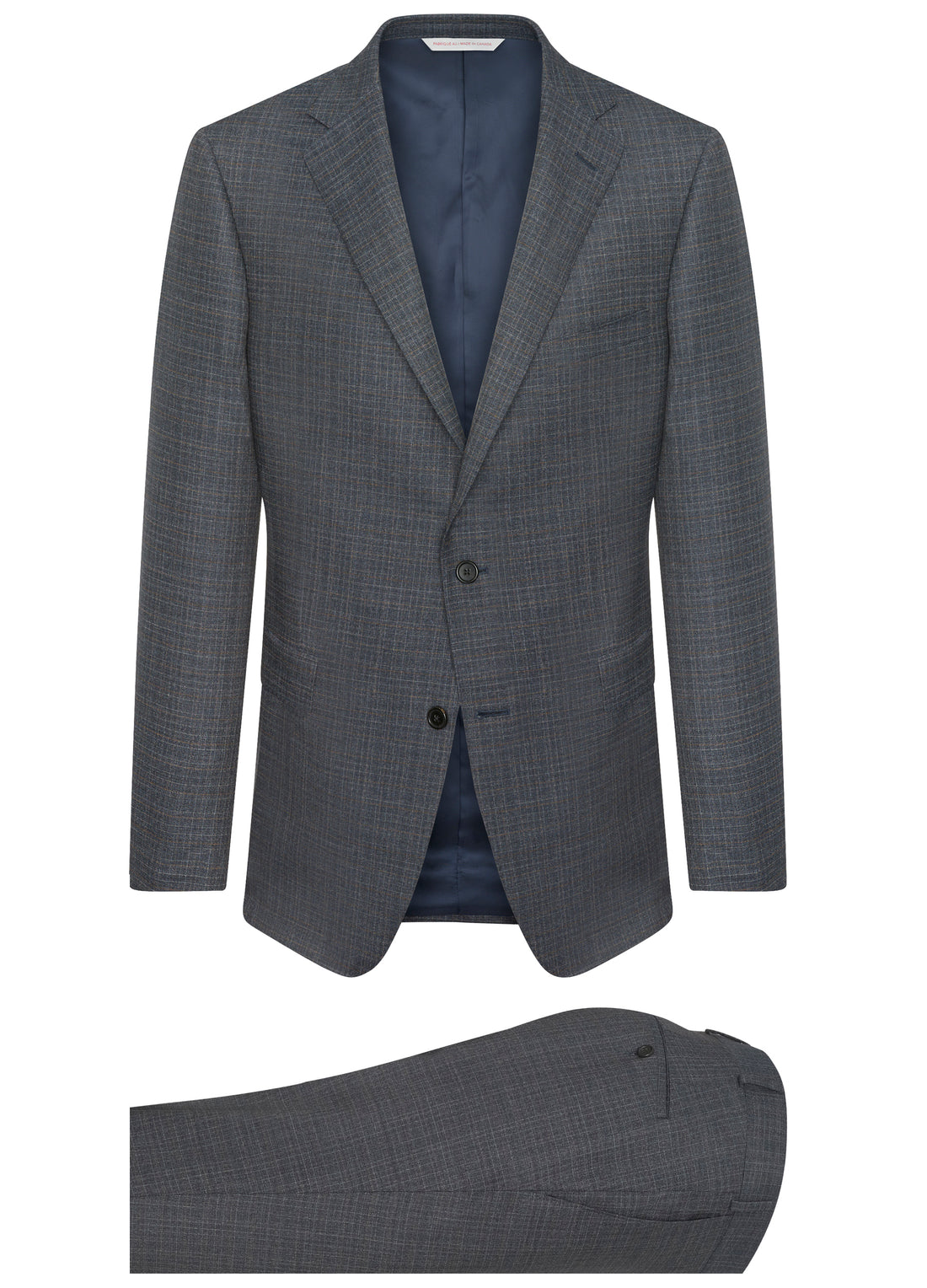 Blue Grey Modern Check Suit Blue Grey Modern Check Suit 