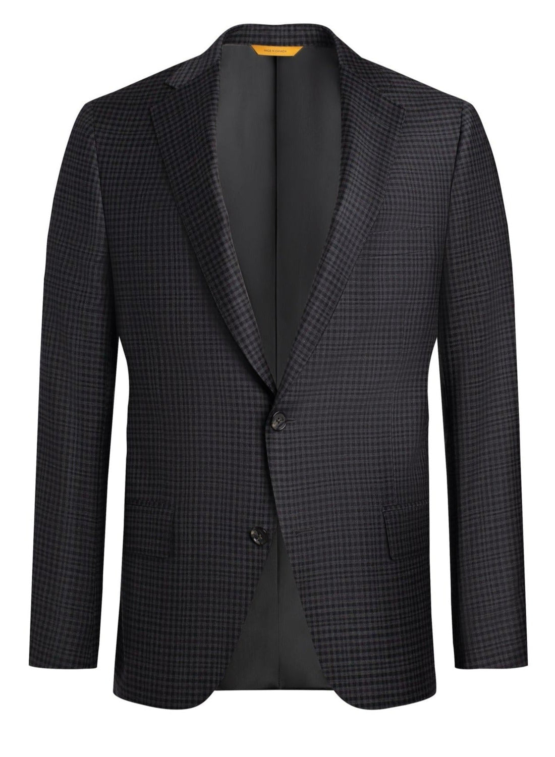 Grey Wool Silk Micronsphere Minicheck Jacket