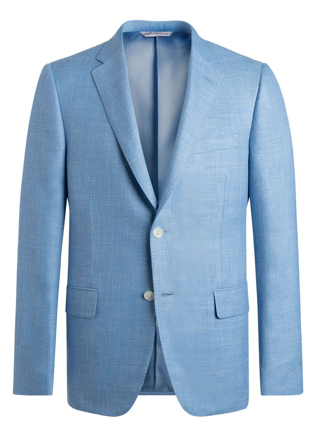 Aqua Blue Wool Silk Linen Jacket