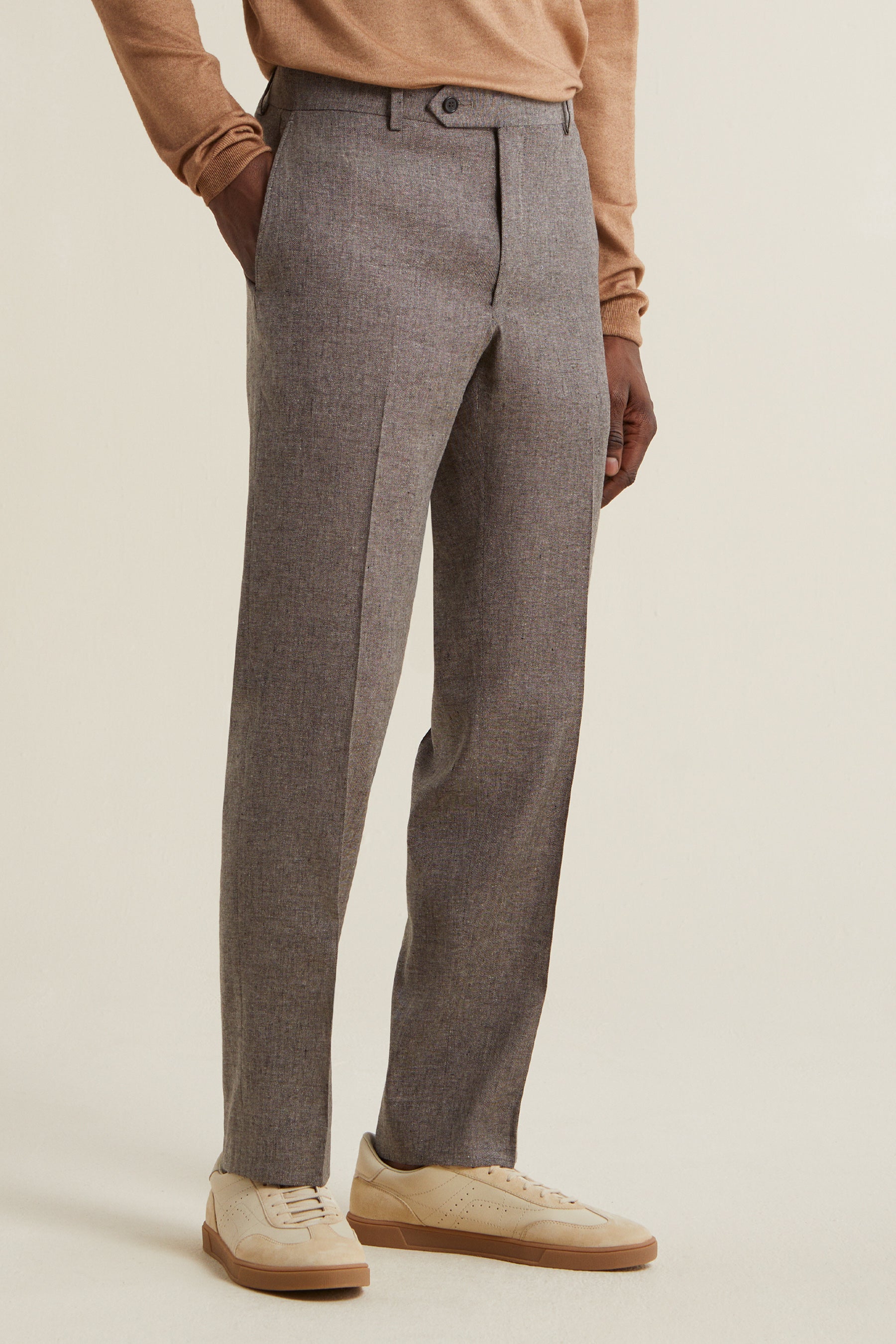 Tailored Fit Wool Rich Donegal Suit Trousers | M&S HU