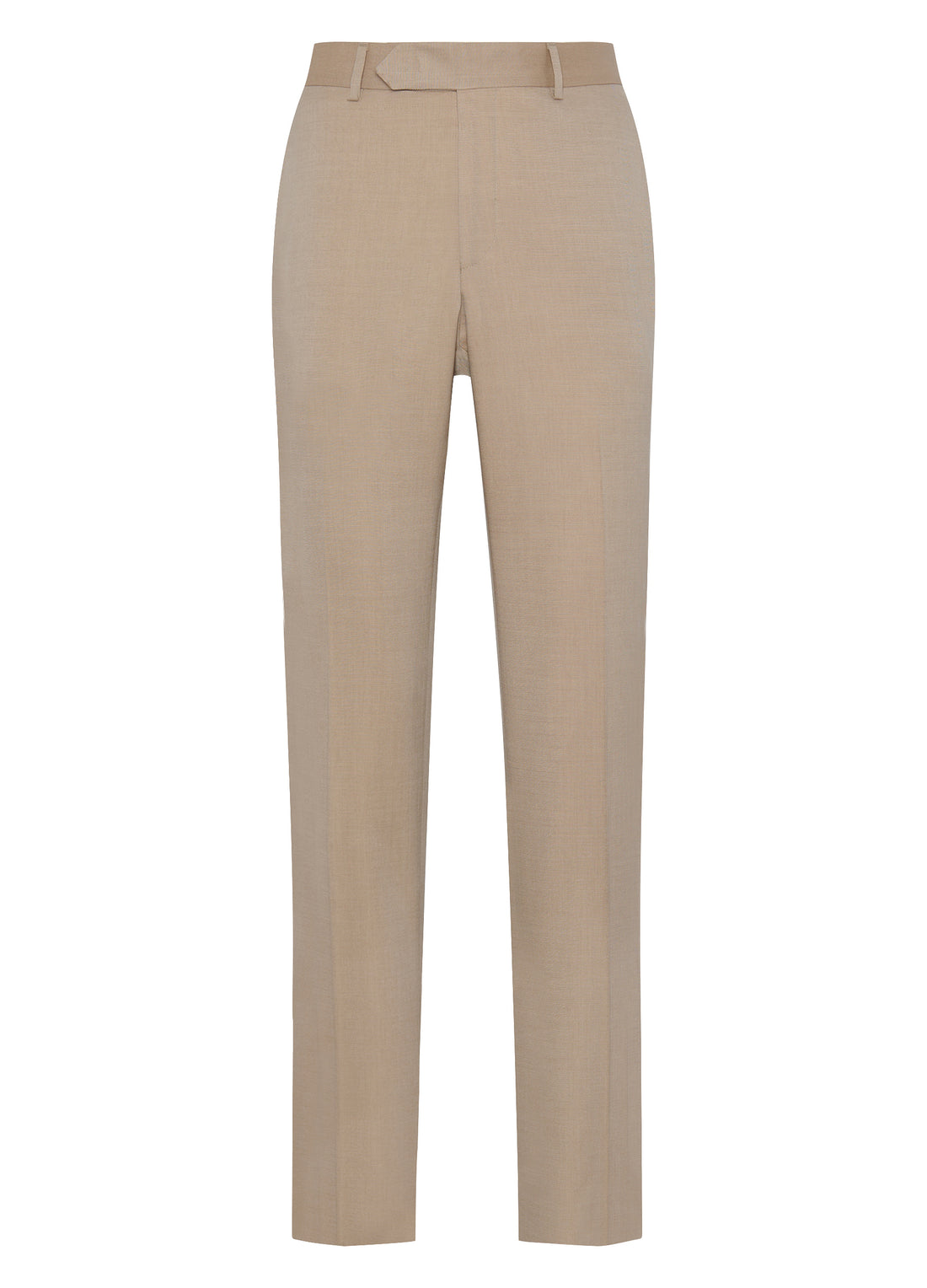 Luxury Samuelsohn Tan Cotton Wool Silk Twill Pants