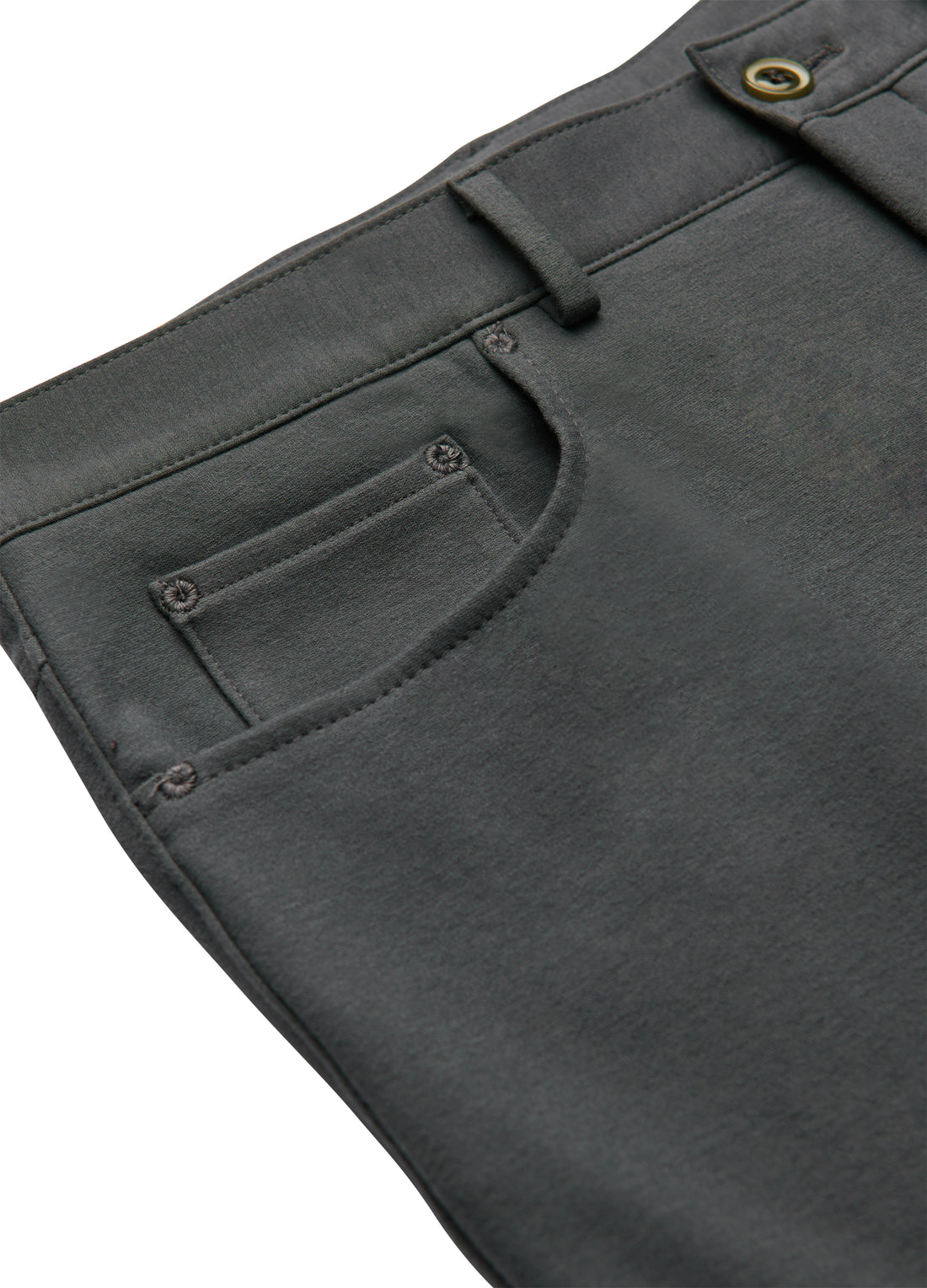 Grey Moleskin Knit 5-Pocket Pants