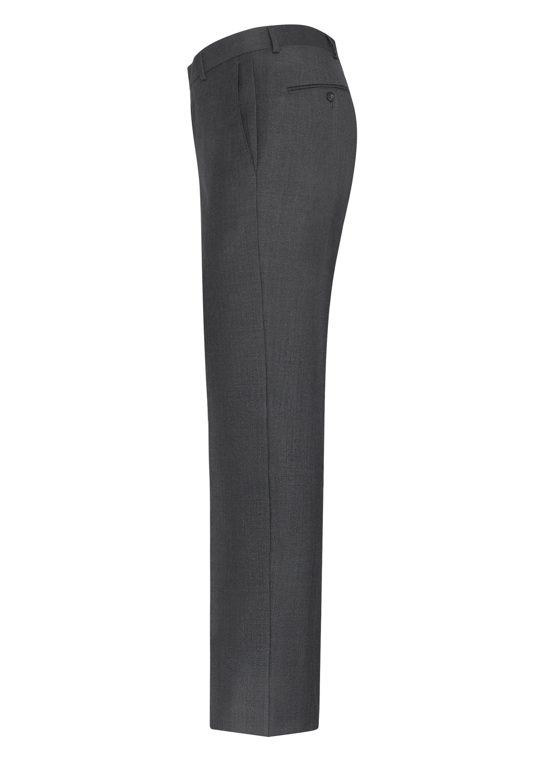 Grey Flat Front Trousers - Classic Fit Grey Flat Front Trousers - Classic Fit 