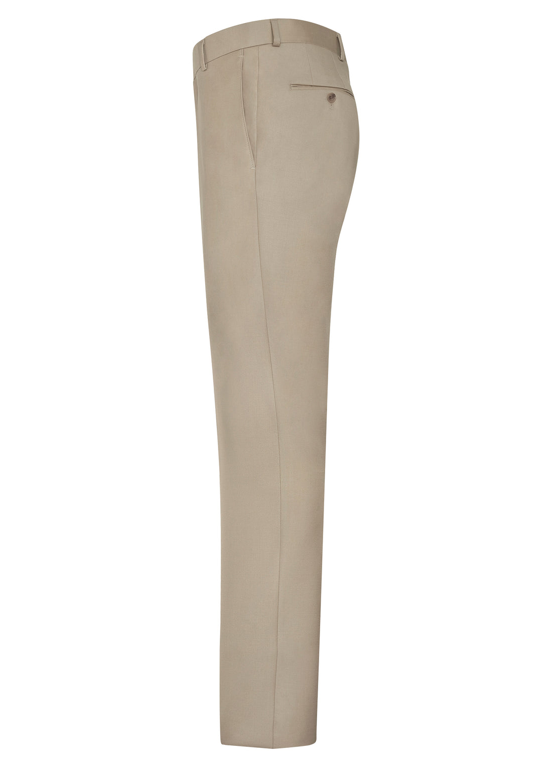 Taupe Flat Front Trousers - Classic Fit Taupe Flat Front Trousers - Classic Fit 