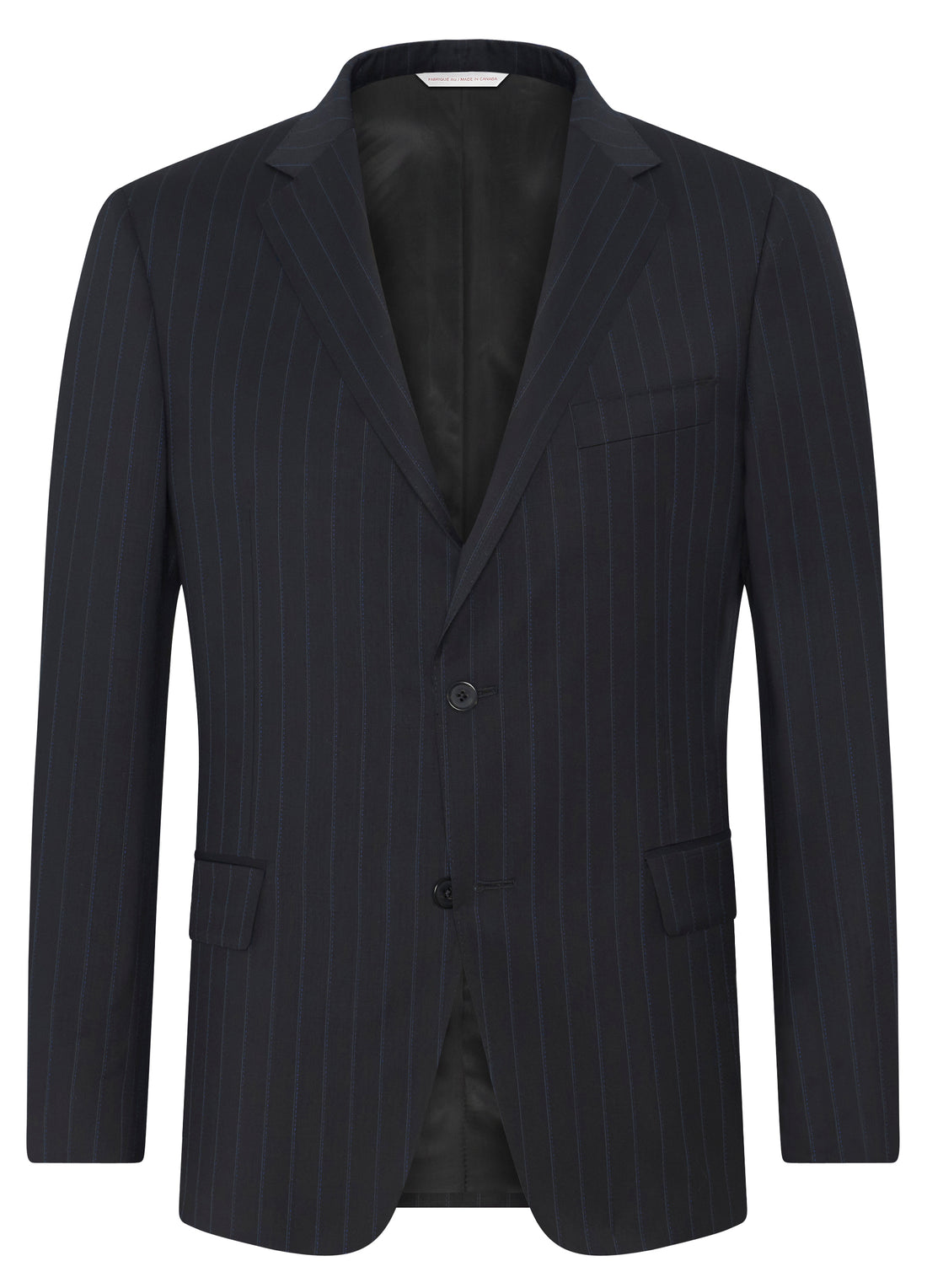 Black Stripe Wool Suit