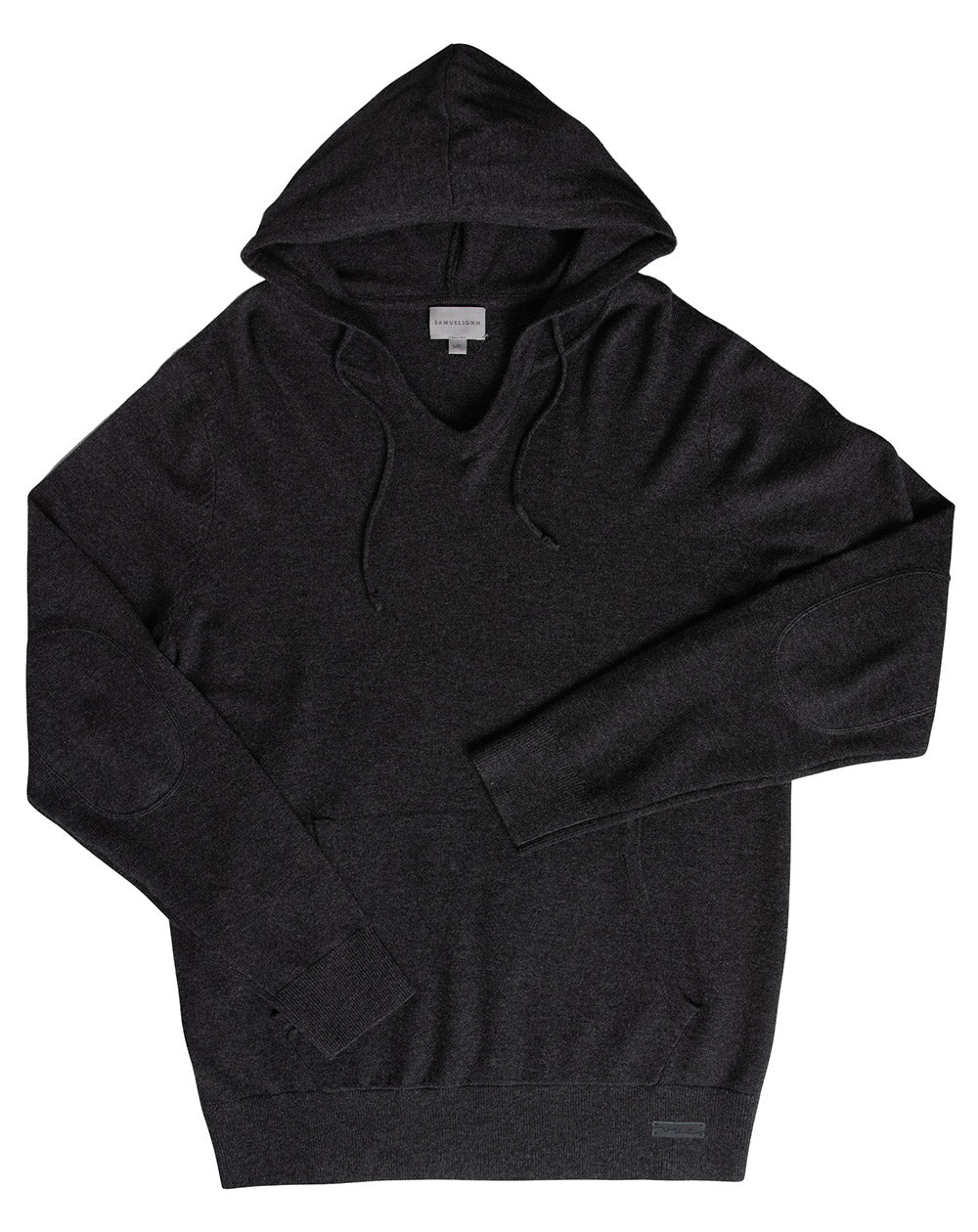 Charcoal Cashmere Wool Hooded Sweater