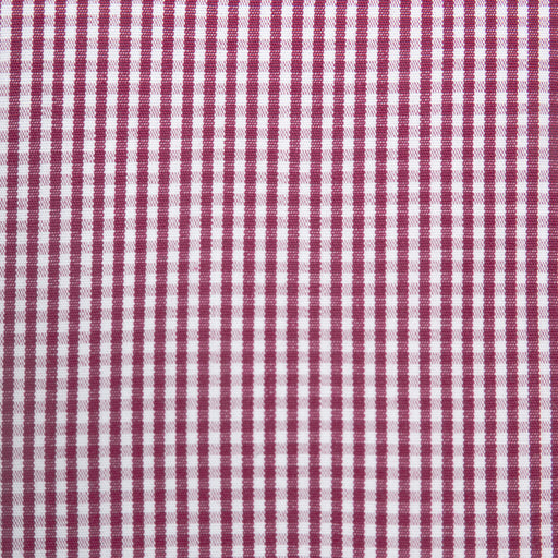 Cassis Gingham Cotton Semi Spread Shirt